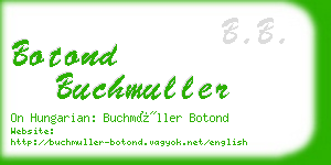 botond buchmuller business card